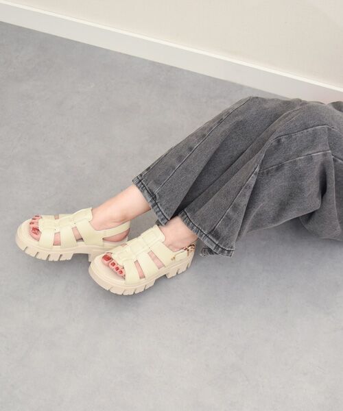 INTER-CHAUSSURES / インター ショシュール サンダル | 【bussola】厚底ボリュームソールグルカサンダル（ライトベージュ）