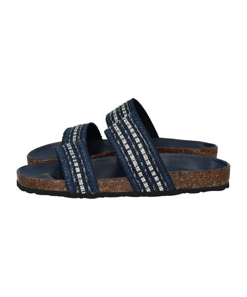 INTER-CHAUSSURES / インター ショシュール サンダル | 【ITALIAN SHOEMAKERS】ラインストーンダブルベルトフラットサンダル | 詳細14