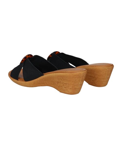 INTER-CHAUSSURES / インター ショシュール サンダル | 【ITALIAN SHOEMAKERS】べっ甲風バックルウェッジヒールサンダル | 詳細3