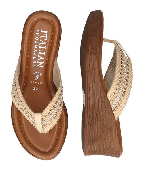 INTER-CHAUSSURES / インター ショシュール サンダル | 【ITALIAN SHOEMAKERS】ラインストーンアクセントトングサンダル | 詳細7
