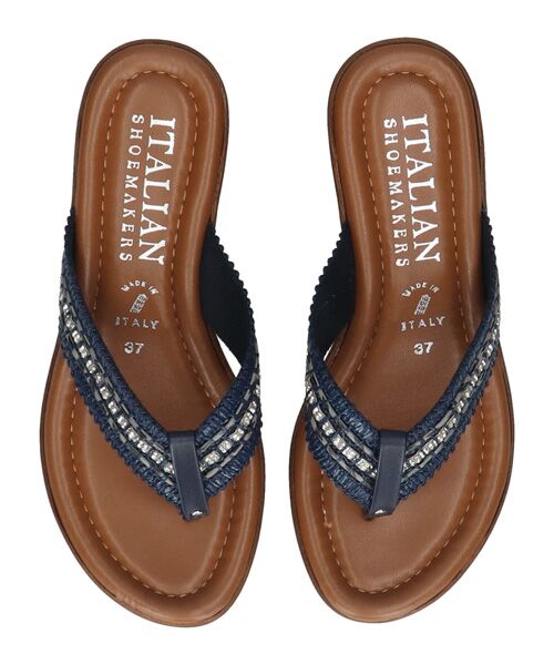 INTER-CHAUSSURES / インター ショシュール サンダル | 【ITALIAN SHOEMAKERS】ラインストーンアクセントトングサンダル | 詳細10