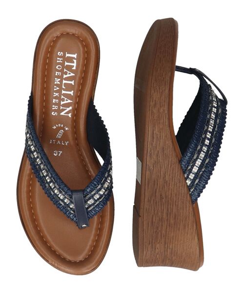 INTER-CHAUSSURES / インター ショシュール サンダル | 【ITALIAN SHOEMAKERS】ラインストーンアクセントトングサンダル | 詳細12