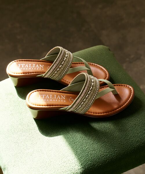 INTER-CHAUSSURES / インター ショシュール サンダル | 【ITALIAN SHOEMAKERS】シャイニーストラップトングサンダル | 詳細20