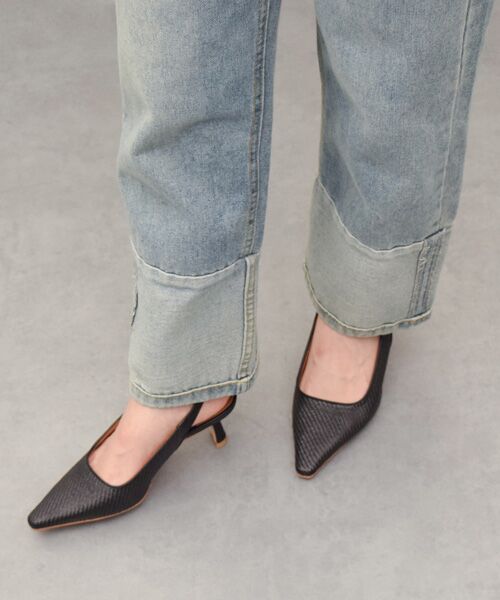 INTER-CHAUSSURES / インター ショシュール パンプス | 【ANGEL ALARCON】ポインテッドトウラフィアバックバンド | 詳細8