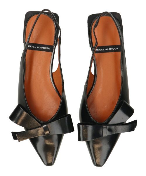 INTER-CHAUSSURES / インター ショシュール パンプス | 【ANGEL ALARCON】ポインテッドトウローヒールリボンパンプス | 詳細5