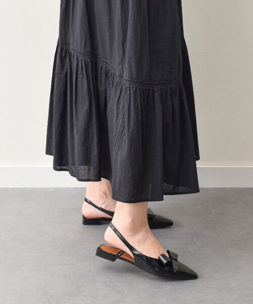 INTER-CHAUSSURES / インター ショシュール パンプス | 【ANGEL ALARCON】ポインテッドトウローヒールリボンパンプス | 詳細8