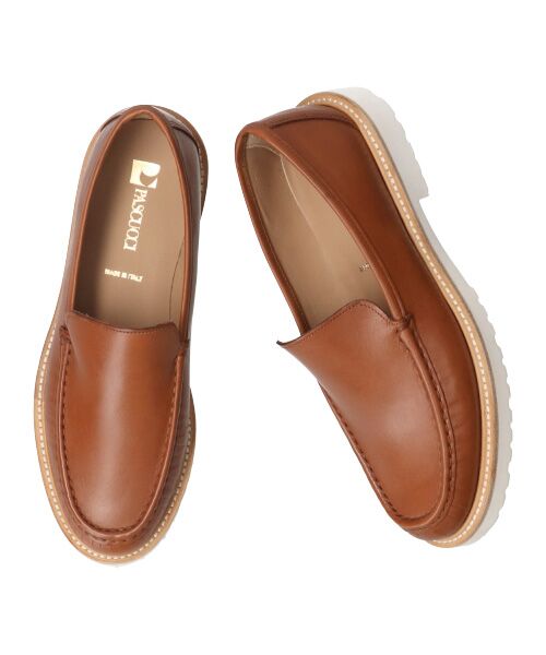 INTER-CHAUSSURES / インター ショシュール フラットシューズ | 【PASCUCCI】エクストラライトソールスリッポン（ブラウン）