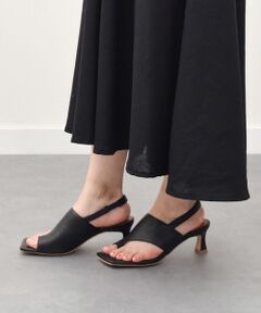 INTER-CHAUSSURES / インター ショシュール サンダル | 【ANGEL ALARCON】スクエアトウバックバンドトングサンダル