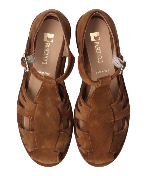 INTER-CHAUSSURES / インター ショシュール サンダル | 【PASCUCCI】ホワイトソールグルカサンダル（ブラウンスウェード）