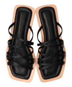 INTER-CHAUSSURES / インター ショシュール サンダル | 【ANGEL ALARCON】スクエアトウストラップフラットサンダル