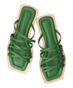 INTER-CHAUSSURES / インター ショシュール サンダル | 【ANGEL ALARCON】スクエアトウストラップフラットサンダル