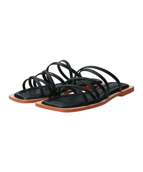 INTER-CHAUSSURES / インター ショシュール サンダル | 【ANGEL ALARCON】スクエアトウストラップフラットサンダル | 詳細1