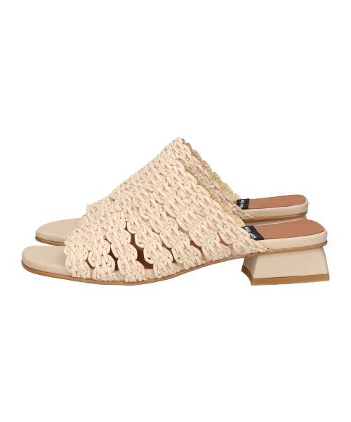 INTER-CHAUSSURES / インター ショシュール サンダル | 【ANGEL ALARCON】ローヒールラフィアサンダル | 詳細11