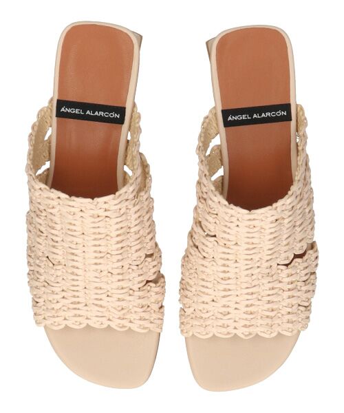 INTER-CHAUSSURES / インター ショシュール サンダル | 【ANGEL ALARCON】ローヒールラフィアサンダル | 詳細14