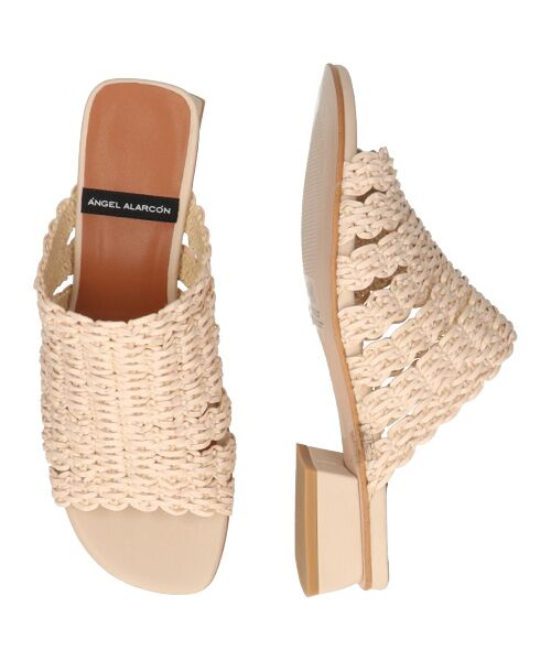 INTER-CHAUSSURES / インター ショシュール サンダル | 【ANGEL ALARCON】ローヒールラフィアサンダル | 詳細16
