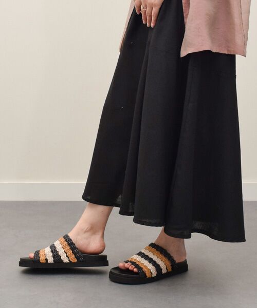 INTER-CHAUSSURES / インター ショシュール サンダル | 【ANGEL ALARCON】フットベッドラフィアサンダル | 詳細22