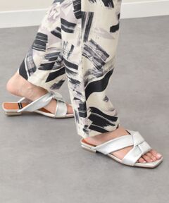 INTER-CHAUSSURES / インター ショシュール サンダル | 【ANGEL ALARCON】スクエアトウローヒールノットサンダル