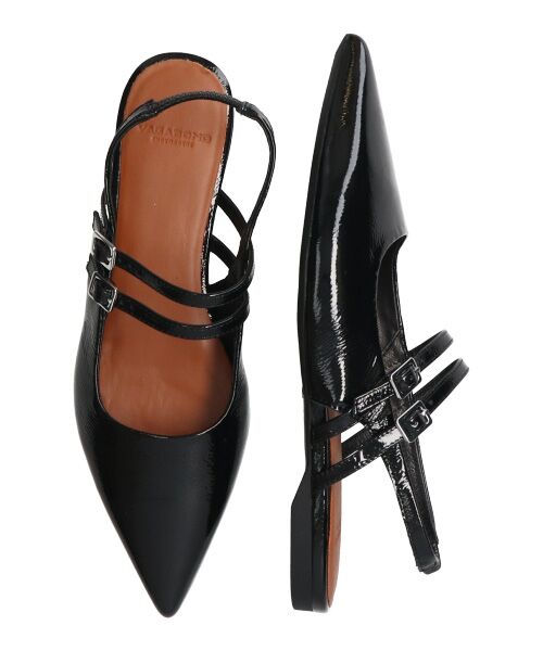 INTER-CHAUSSURES / インター ショシュール パンプス | 【VAGABOND】ダブルストラップバックバンドパンプス（ブラック）