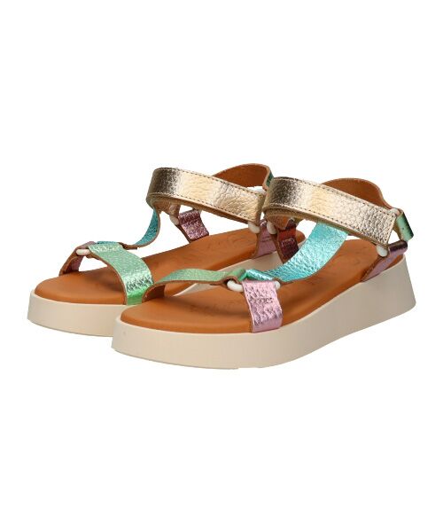 INTER-CHAUSSURES / インター ショシュール サンダル | 【Oh my Sandals】カラーコンビ厚底ベルクロサンダル | 詳細10