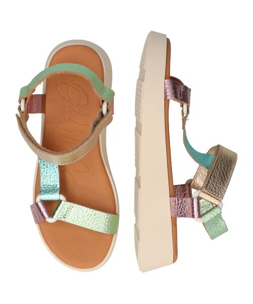 INTER-CHAUSSURES / インター ショシュール サンダル | 【Oh my Sandals】カラーコンビ厚底ベルクロサンダル | 詳細16