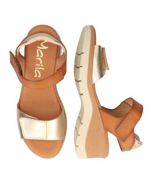 INTER-CHAUSSURES / インター ショシュール サンダル | 【MARILA】異素材コンビウエッジサンダル | 詳細7