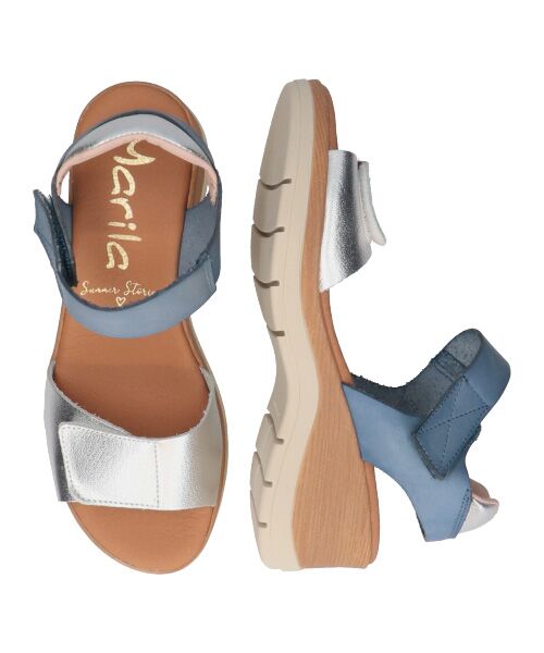 INTER-CHAUSSURES / インター ショシュール サンダル | 【MARILA】異素材コンビウエッジサンダル | 詳細16