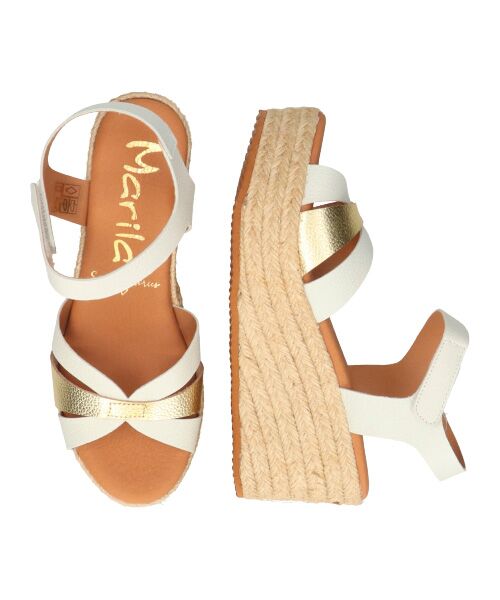 INTER-CHAUSSURES / インター ショシュール サンダル | 【MARILA】アンクルベルトジュートウエッジサンダル | 詳細7