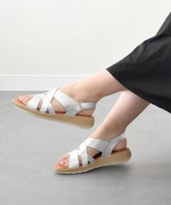 INTER-CHAUSSURES / インター ショシュール サンダル | 【MARILA】厚底メタリックレザーサンダル