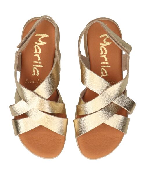 INTER-CHAUSSURES / インター ショシュール サンダル | 【MARILA】厚底メタリックレザーサンダル | 詳細5