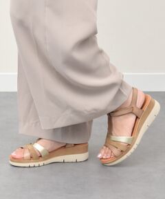 INTER-CHAUSSURES / インター ショシュール サンダル | 【MARILA】異素材コンビ厚底サンダル