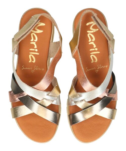 INTER-CHAUSSURES / インター ショシュール サンダル | 【MARILA】メタリックレザー厚底サンダル | 詳細5