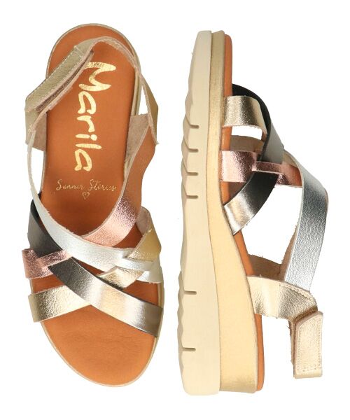 INTER-CHAUSSURES / インター ショシュール サンダル | 【MARILA】メタリックレザー厚底サンダル | 詳細7