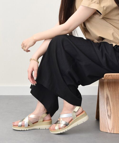 INTER-CHAUSSURES / インター ショシュール サンダル | 【MARILA】メタリックレザー厚底サンダル | 詳細8