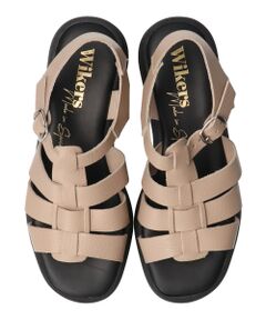 INTER-CHAUSSURES / インター ショシュール サンダル | 【WIKERS】ソフトスクエアトウ厚底グルカサンダル