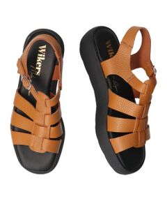 INTER-CHAUSSURES / インター ショシュール サンダル | 【WIKERS】ソフトスクエアトウ厚底グルカサンダル