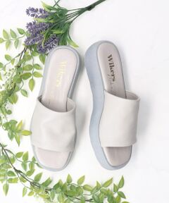 INTER-CHAUSSURES / インター ショシュール サンダル | 【WIKERS】ソフトスクエアトウ厚底スライドサンダル