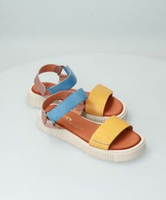 INTER-CHAUSSURES / インター ショシュール サンダル | 【WIKERS】カラーコンビアンクルストラップサンダル