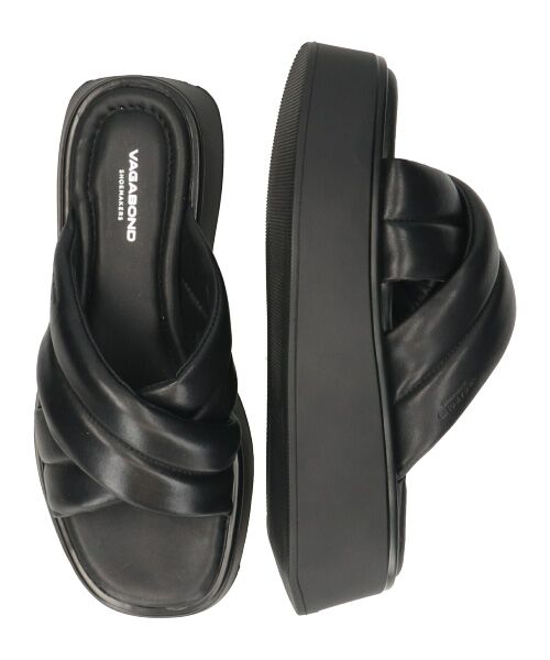 INTER-CHAUSSURES / インター ショシュール サンダル | 【VAGABOND】スクエアトウ厚底クロスストラップサンダル | 詳細7