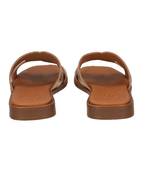 INTER-CHAUSSURES / インター ショシュール サンダル | 【Oh my Sandals】スクエアトウ型押しレザーフラットサンダル | 詳細4