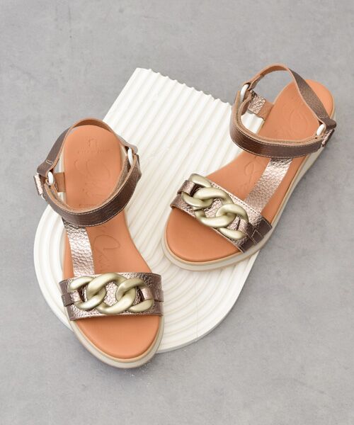 INTER-CHAUSSURES / インター ショシュール サンダル | 【Oh my Sandals】メタルチェーンベルクロサンダル（シルバー）