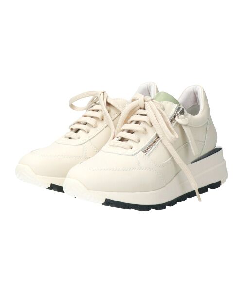 INTER-CHAUSSURES / インター ショシュール スニーカー | 【QUSHELI】アウトサイドジップレザースニーカー | 詳細1