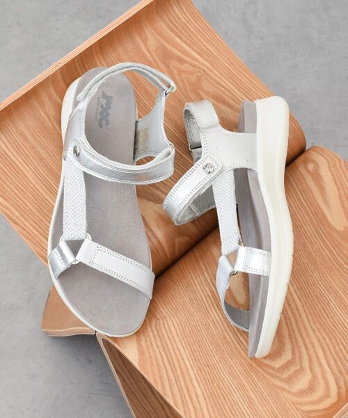INTER-CHAUSSURES / インター ショシュール サンダル | 【IMAC】フットベッドベルクロサンダル（シルバー）