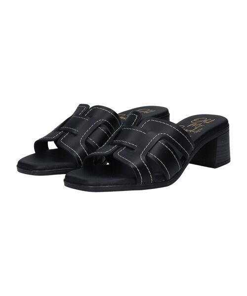 INTER-CHAUSSURES / インター ショシュール サンダル | 【Oh my Sandals】チャンキーヒールレザーサンダル | 詳細1