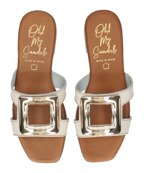 INTER-CHAUSSURES / インター ショシュール サンダル | 【Oh my Sandals】メタルバックルローヒールミュールサンダル | 詳細5