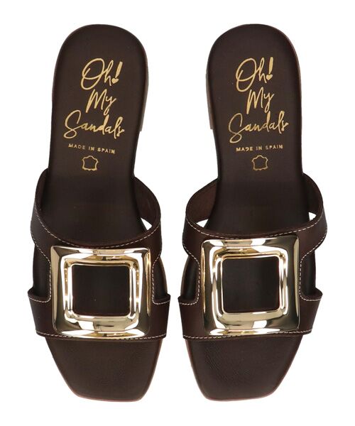 INTER-CHAUSSURES / インター ショシュール サンダル | 【Oh my Sandals】メタルバックルローヒールミュールサンダル | 詳細14