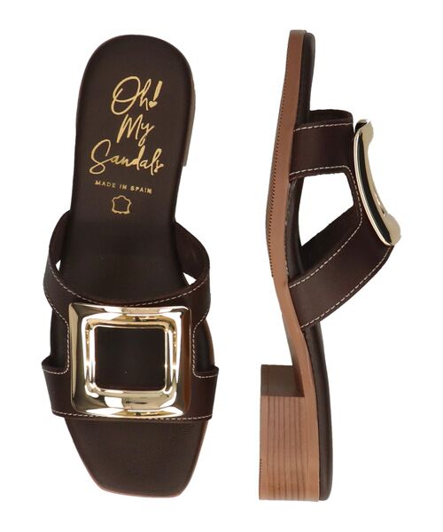 INTER-CHAUSSURES / インター ショシュール サンダル | 【Oh my Sandals】メタルバックルローヒールミュールサンダル | 詳細16