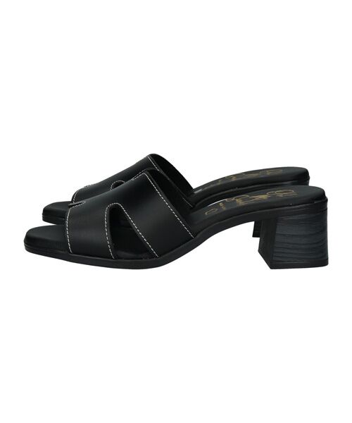 INTER-CHAUSSURES / インター ショシュール サンダル | 【Oh my Sandals】チャンキーヒールレザーミュールサンダル | 詳細2