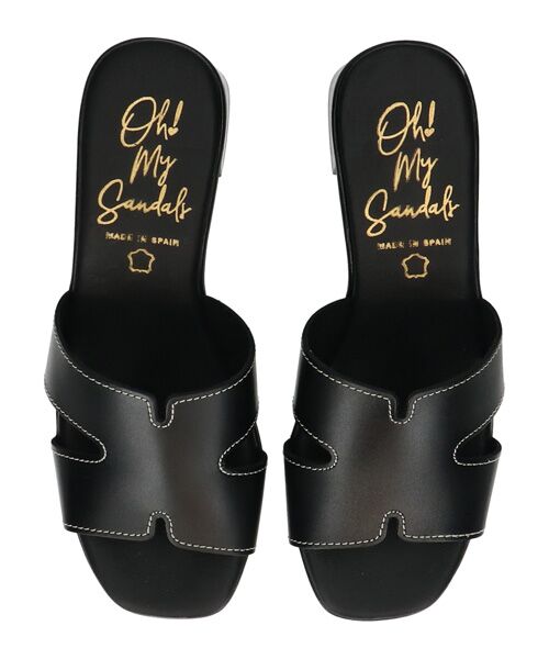 INTER-CHAUSSURES / インター ショシュール サンダル | 【Oh my Sandals】チャンキーヒールレザーミュールサンダル | 詳細5