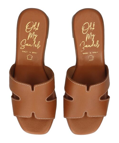 INTER-CHAUSSURES / インター ショシュール サンダル | 【Oh my Sandals】チャンキーヒールレザーミュールサンダル | 詳細14