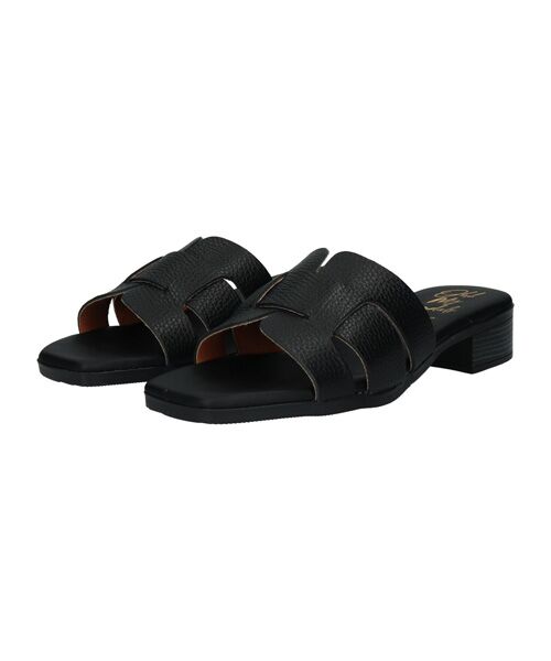 INTER-CHAUSSURES / インター ショシュール サンダル | 【Oh my Sandals】ローヒールレザーミュールサンダル | 詳細1